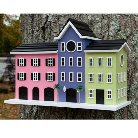 Rainbow Row Houses Birdhouse