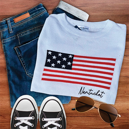 Intarsia American Flag Sweater Collection