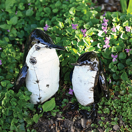 Whimsical Penguin Sculptures
