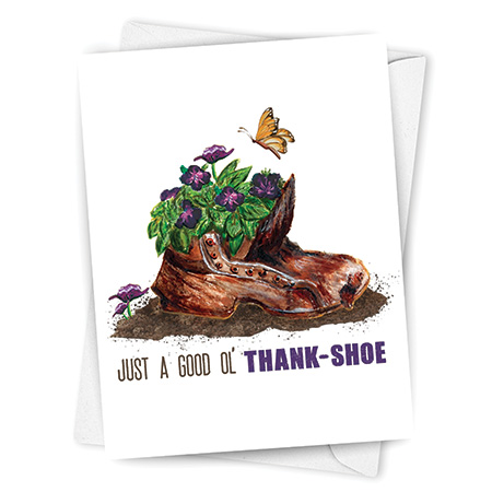 Old Shoe Thank You Card